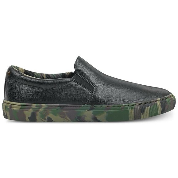 GUESS Men's Bello Pebble Leather Camo Slip-Ons Size 8 - Picture 3 of 9